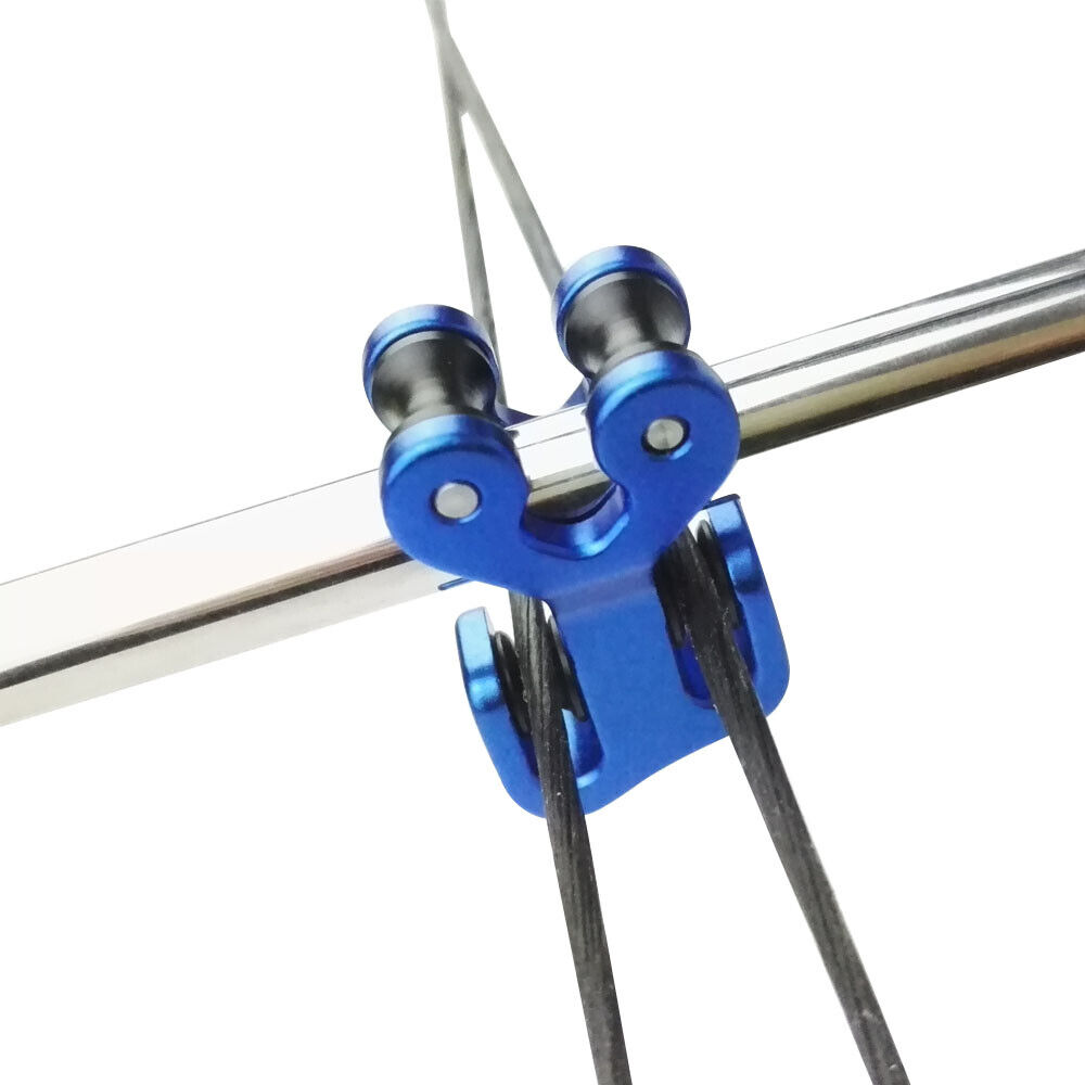 Compound Bow Peep Sight Cable Slide Roller Metal D Loop Set Archery